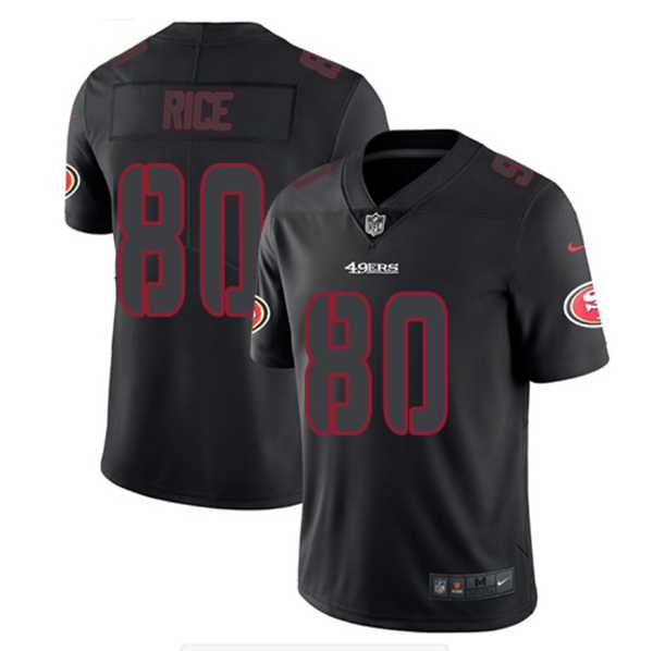 Men%27s San Francisco 49ers #80 Jerry Rice Black Impact Limited Stitched Jersey->san francisco 49ers->NFL Jersey